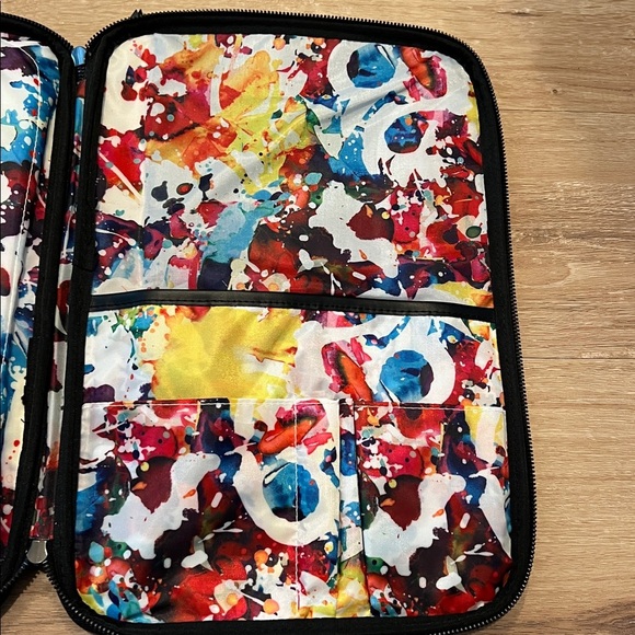 Robert Graham Black Leather Acadia Laptop Bag Sleek Professional Design - Picture 8 of 13